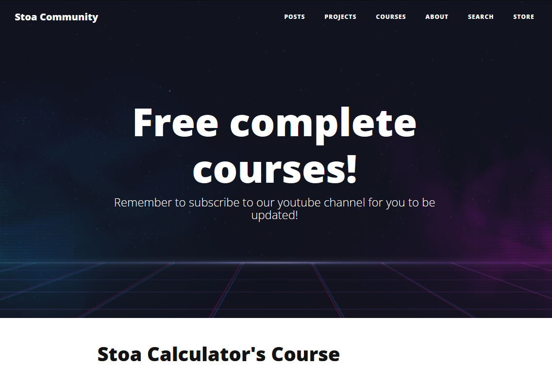 All my free courses on stoacommunity.com