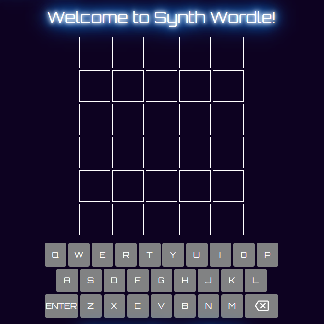 Synth Wordle